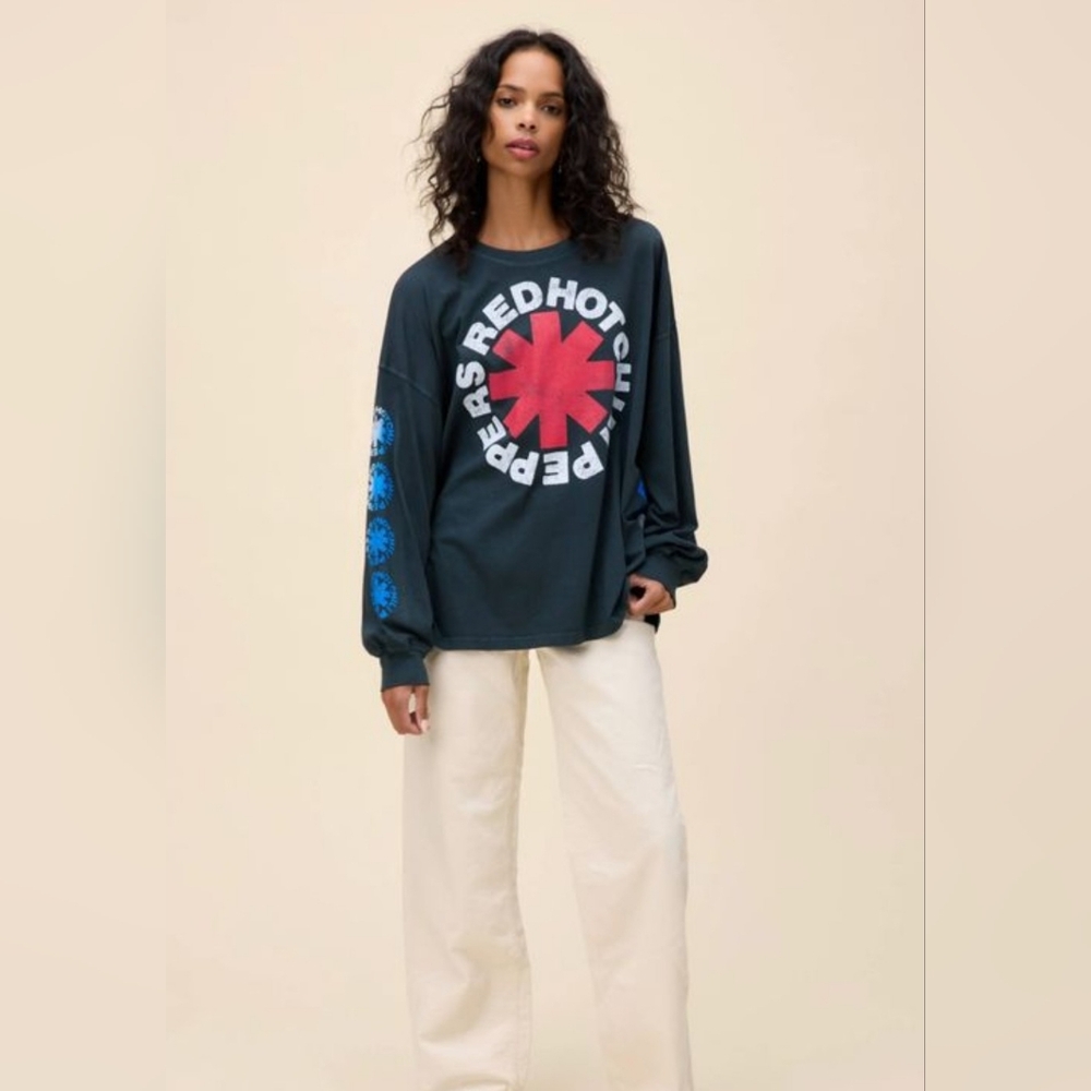 Daydreamer Red Hot Chili Peppers Asterisk Collage Long Sleeve Tee